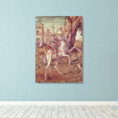 St. George en de Draak Canvas Afdruk (Insitu (Houten vloer))