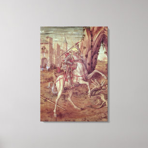 St. George en de Draak Canvas Afdruk