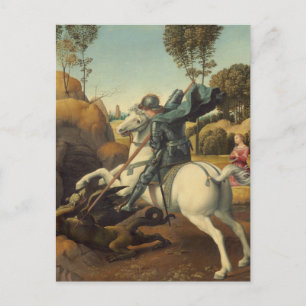 St. George en de Draak door Raphael Postkaart