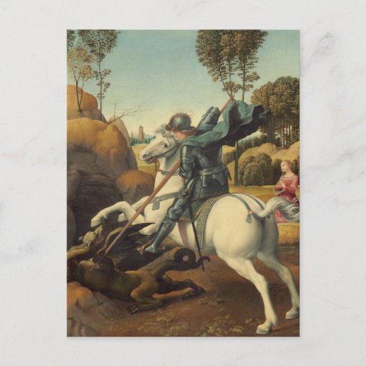 St. George en de Draak door Raphael Postkaart (Voorkant)