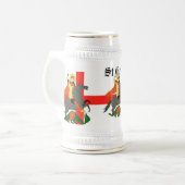 St George en de Draak en het kruis van St George Bierpul (Voorkant links)