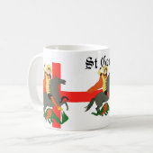 St George en de Draak en het kruis van St George Koffiemok (Voorkant links)