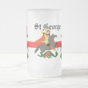 St George en de Draak en het kruis van St George Matglas Bierpul