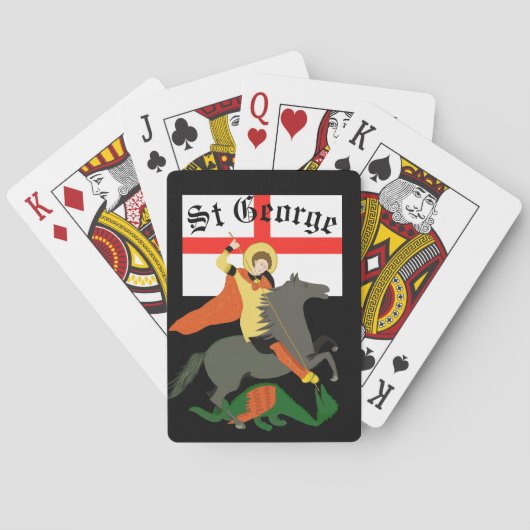 St George en de Draak en het kruis van St George Pokerkaarten (Achterkant)