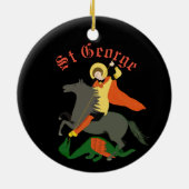 St. George en de Draak Keramisch Ornament (Achterkant)