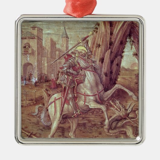 St. George en de Draak Metalen Ornament (Voorkant)