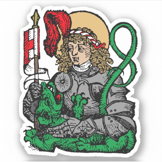 St. George en de Draak (Neurenberg) 1Up Sticker (Voorkant)