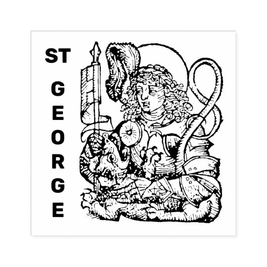 St. George en de Draak (Neurenberg) Rubberstempel (Afrduk)