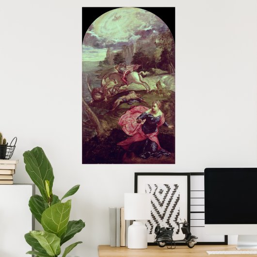 St.George en de Draak Poster (Thuiskantoor)