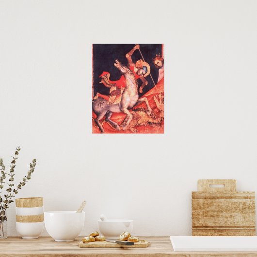 St. George en de Draak Poster (Keuken)