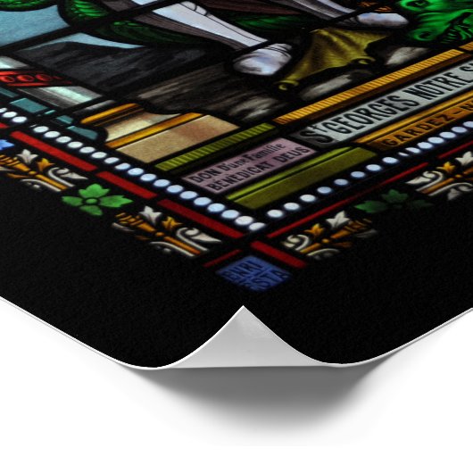 St. George en de draak printen Poster (Hoek)