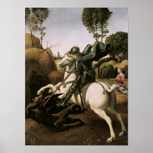 St. George en de Draak, Raphael Fine Art Poster (Voorkant)