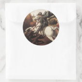 St. George en de Draak Ronde Sticker (Tas)