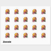 St.George en de Draak Ronde Sticker (Vel)