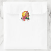 St.George en de Draak Ronde Sticker (Tas)