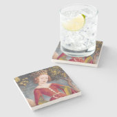 St. George en de Draak Stenen Onderzetter (Zijkant)