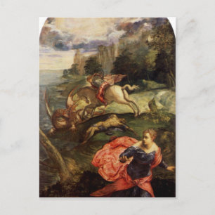 St. George en de Draak van Tintoretto Briefkaart