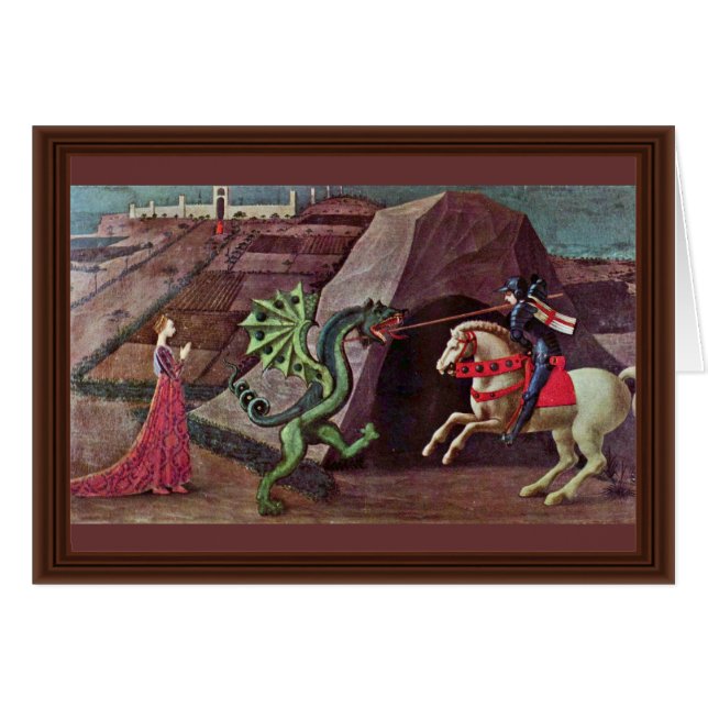 St. George en de draak van Uccello Paolo (Voorkant Horizontaal)