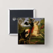 St. George en de Draak Vierkante Button 5,1 Cm (Voorkant /achterkant)