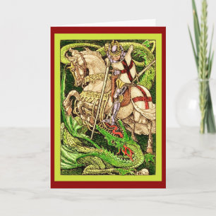 St. George en de Dragon ~  Art Nouveau Kaart