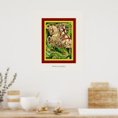 St. George en de Dragon ~  Art Nouveau Poster (Keuken)