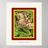 St. George en de Dragon ~  Art Nouveau Poster (Voorkant)
