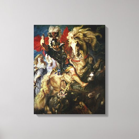 St. George en de Dragon, c.1606 Canvas Afdruk (Voorkant)
