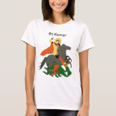 St. George en de Dragon Design Dames T-Shirt (Voorkant)