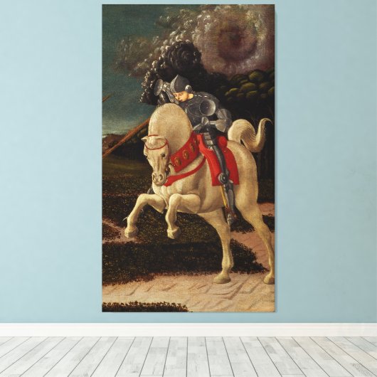 St. George en de Dragon (detail), c.1470 Canvas Afdruk (Insitu (Houten vloer))