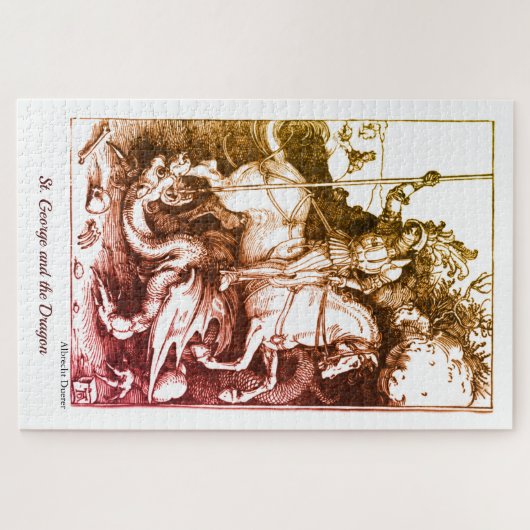  St. George en de Dragon Medieval Art Legpuzzel (Horizontaal)