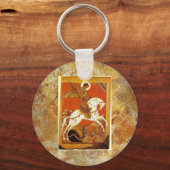 St.George en de Dragon Medieval Sleutelhanger (Voorkant)