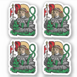 St. George en de Dragon (Neurenberg) 4-up Sticker