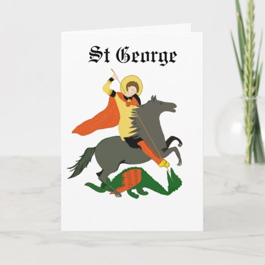 St George en de editable Draak Kaart (Voorkant)