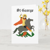 St George en de editable Draak Kaart (Gele Bloem)