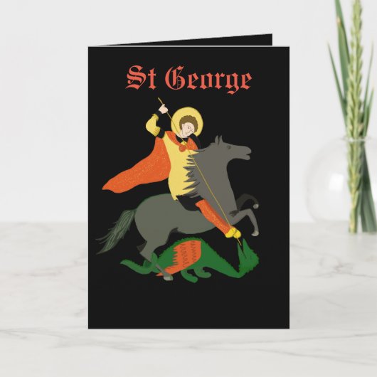 St George en de editable Draak Kaart (Voorkant)