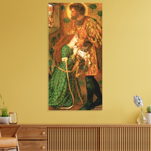 St. George en de prinses Sabra Canvas Afdruk (Insitu (Woonkamer))