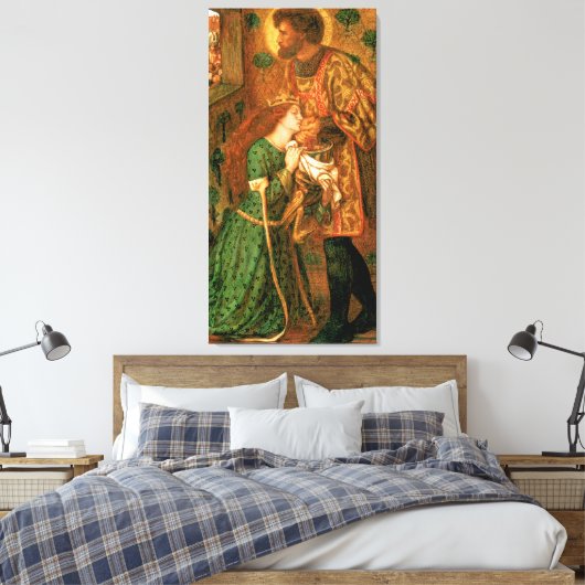 St. George en de prinses Sabra Canvas Afdruk (Insitu (Slaapkamer))