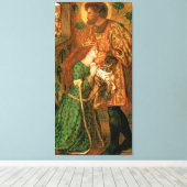St. George en de prinses Sabra Canvas Afdruk (Insitu (Houten vloer))