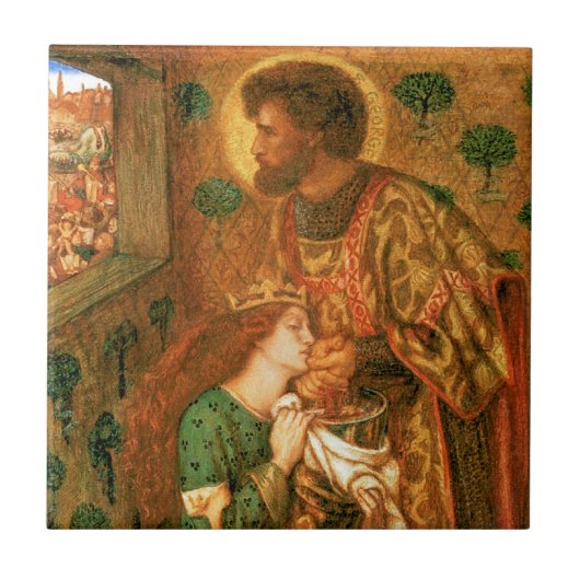 St. George en de prinses Sabra Tegeltje (Voorkant)