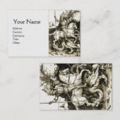 ST. GEORGE EN DRAGON, Black White Pearl Luxury Visitekaartje (Voorkant / Achterkant)