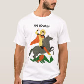 St George en Dragon Design T-Shirt (Voorkant)