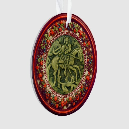 ST.GEORGE EN DRAGON FLORAL CROWN ORNAMENT (voorkant)