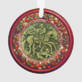 ST.GEORGE EN DRAGON FLORAL CROWN ORNAMENT (achterkant)