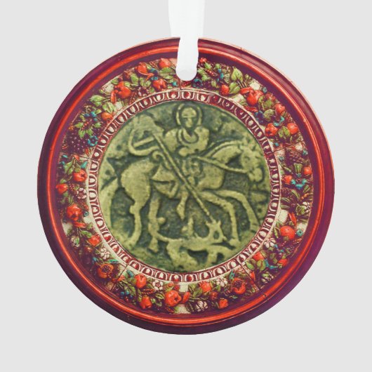 ST.GEORGE EN DRAGON FLORAL CROWN ORNAMENT (achterkant)
