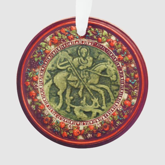 ST.GEORGE EN DRAGON FLORAL CROWN ORNAMENT (voorkant)