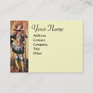 ST. GEORGE EN DRAGON Monogram Cream Pearl Visitekaartje