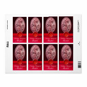 ST.GEORGE EN DRAGON RED WAX SEAL MONOGRAM Wine Etiket (Full Sheet)