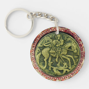 ST.GEORGE EN DRAGON SLEUTELHANGER