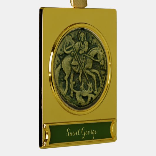 ST.GEORGE EN DRAGON VERGULD BANNER ORNAMENT (Rechts)