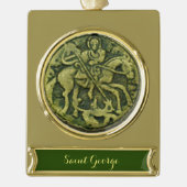 ST.GEORGE EN DRAGON VERGULD BANNER ORNAMENT (Voorkant)
